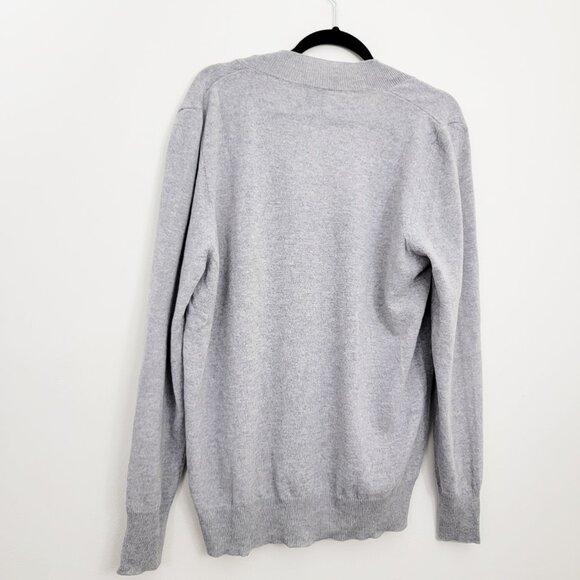 Gwyn Goop G. Label V Neck Merino Wool Sweater Grey Small - Picture 4 of 8